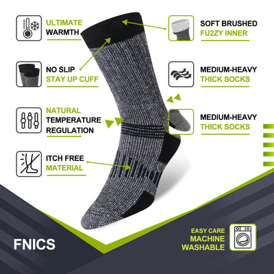 3 Pairs Men Women Merino Wool Socks